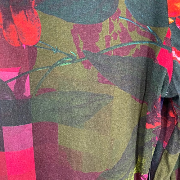 Desigual tunic t-shirt red blue patchwork new XL - Picture 5 of 6